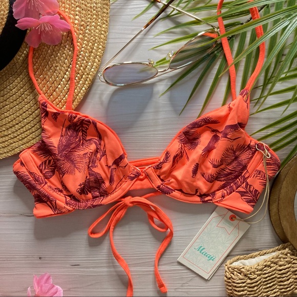 Maaji ๐งก Reversible Underwire Tropical Bikini Top ๐ธ๐๐ - Picture 4 of 8